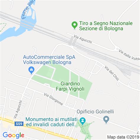 Mappa di Via Agucchi a Bologna 